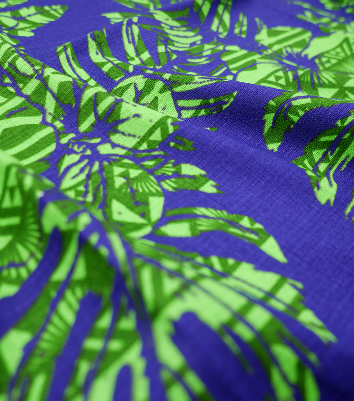 Cotton Dobby Pacific Print $10.00p/m - Design # 2 Green & Royal