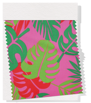 Polyester / Cotton Pacific Print $3.00p/m Design #1 - Pink & Lime