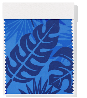 Polyester / Cotton Pacific Print $3.00p/m Design #1 - Royal & Navy