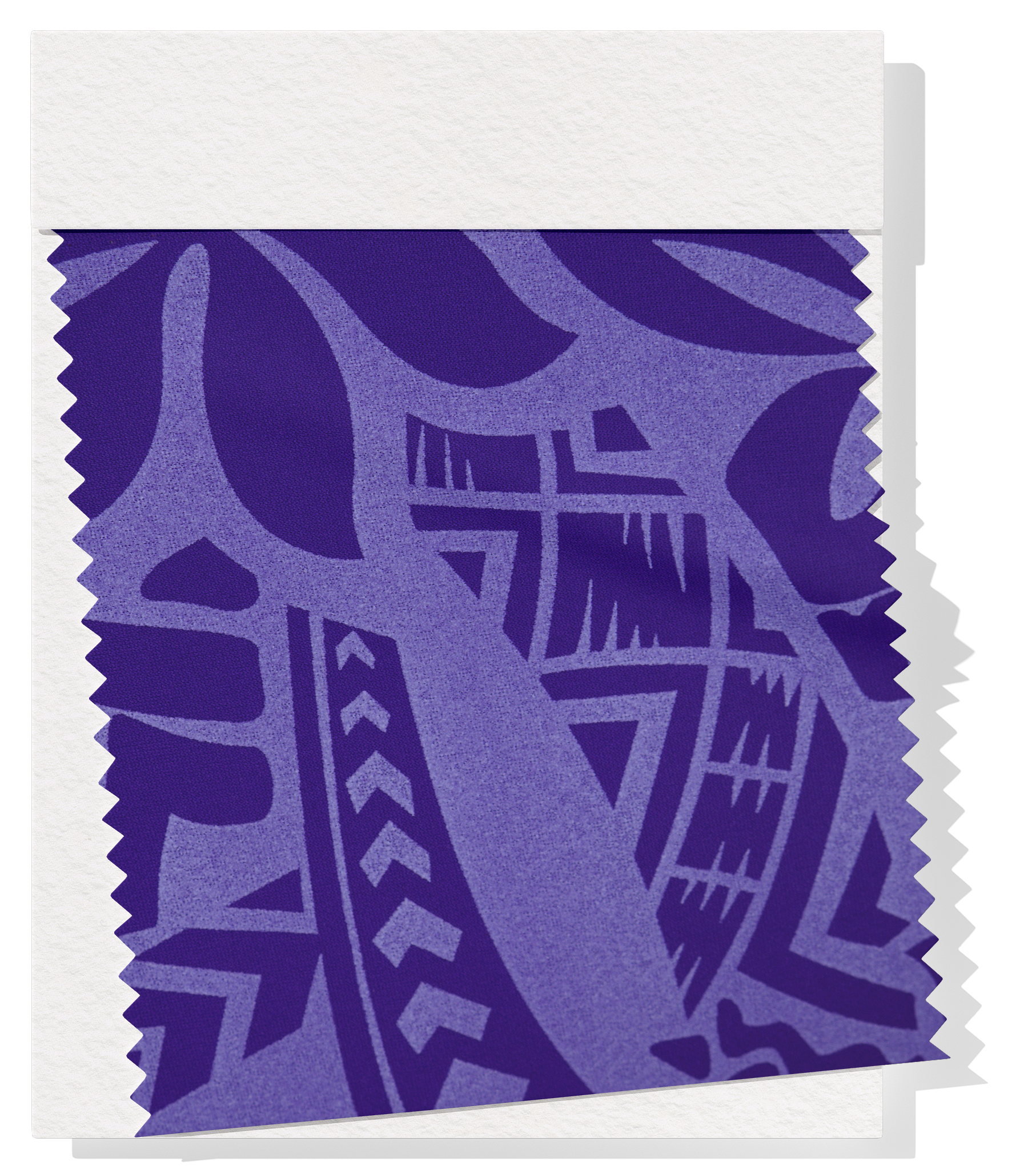 Stretch Polyester Pacific Print $12.00p/m Design #2 - Purple & White