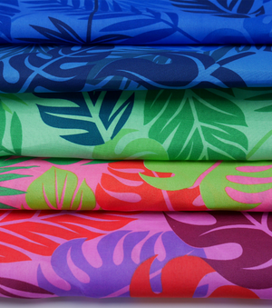 Polyester / Cotton Pacific Print $3.00p/m Design #1 - Pink & Lime