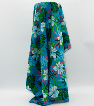 Pacific Printed Rayon $8.00p/m  - Blue