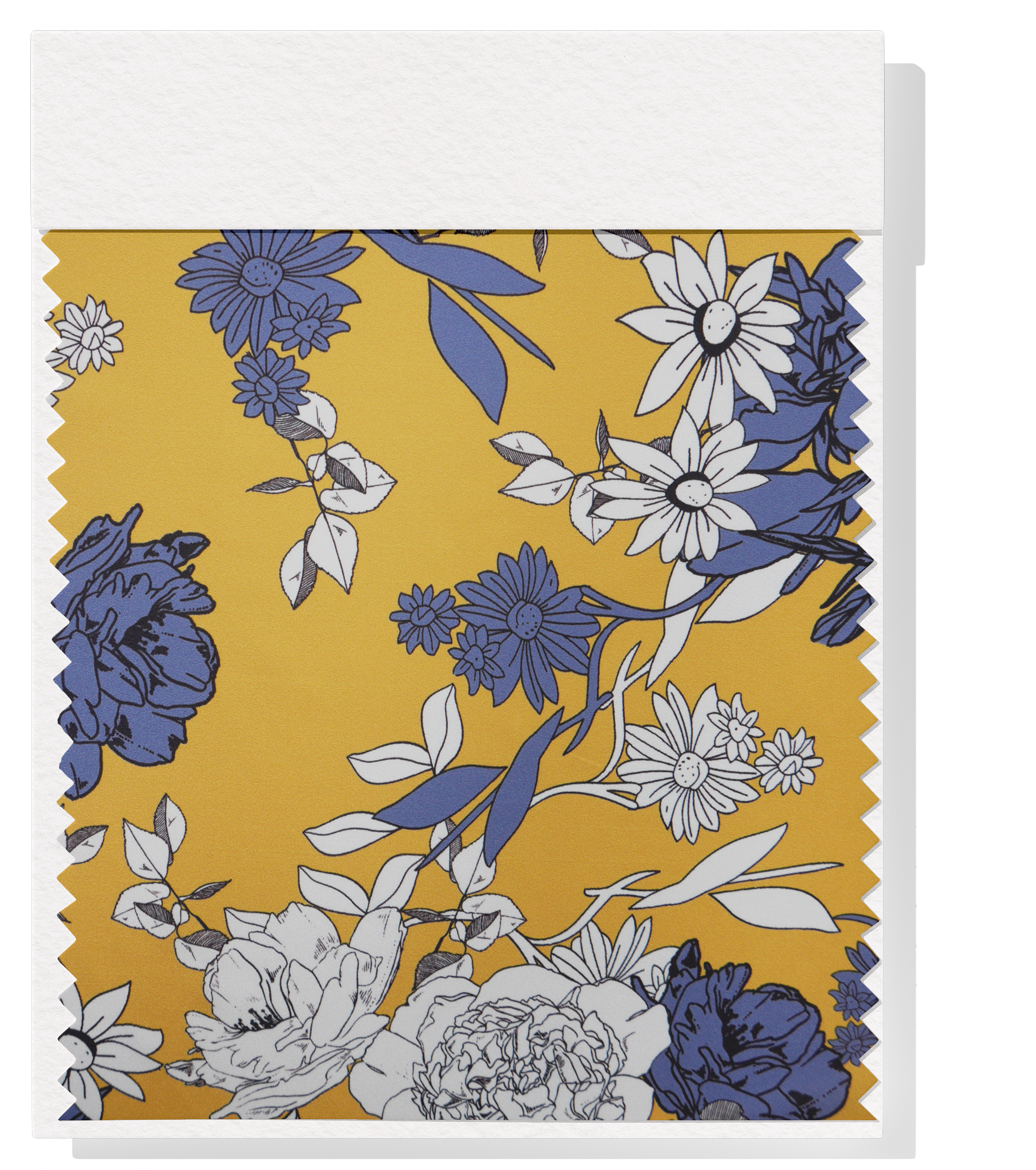 Printed Polyester $10.00p/m Golden Mustard Floral (Online Only)