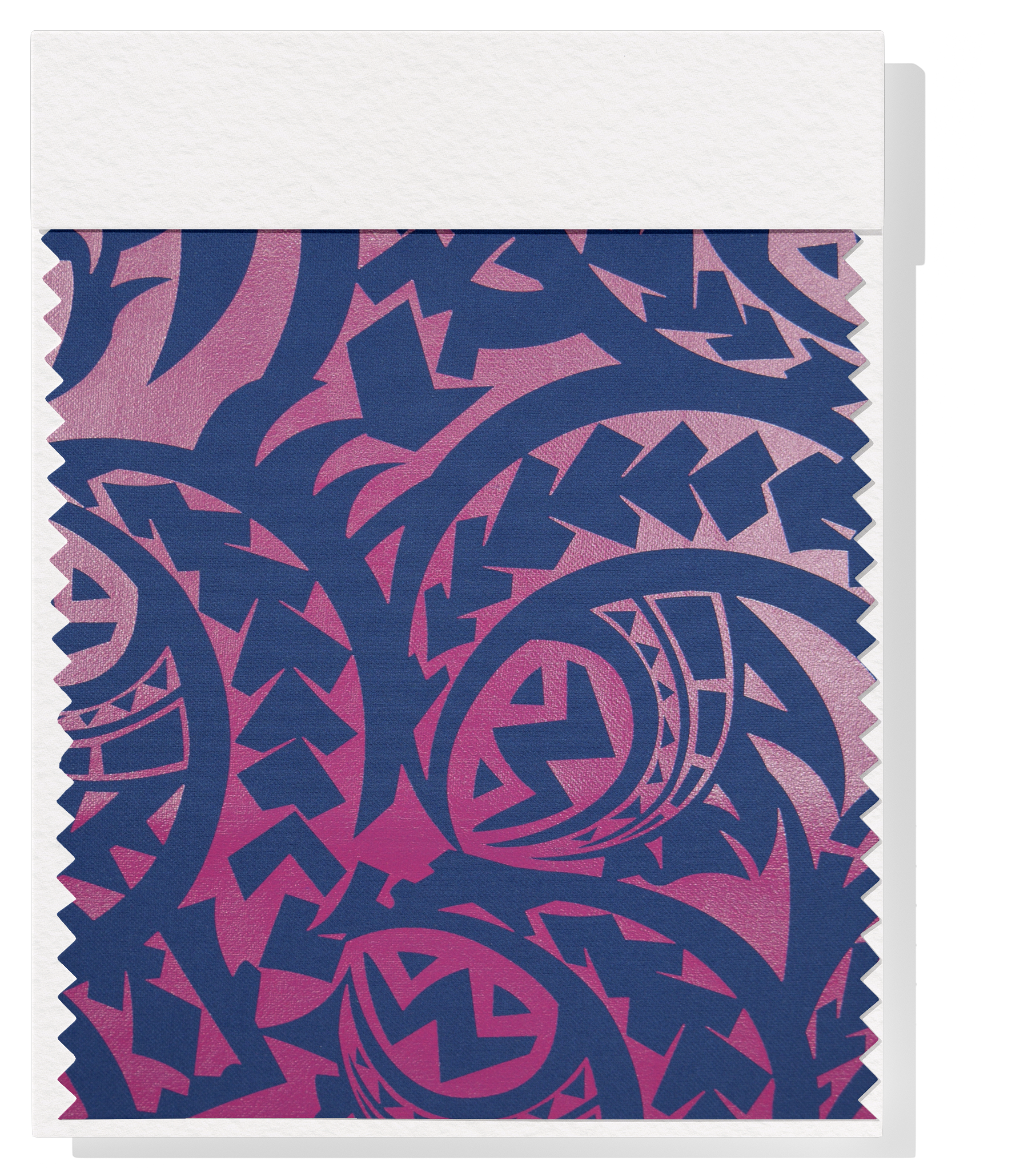 Stretch Polyester Pacific Print $12.00p/m Design #5 - Royal & Magenta