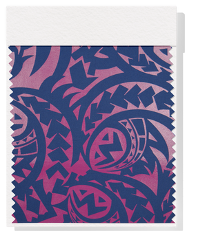 Stretch Polyester Pacific Print $12.00p/m Design #5 - Royal & Magenta