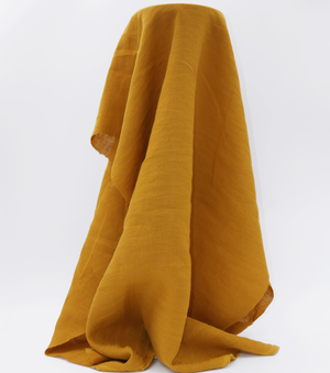 Sand Washed 100% Linen $28.00p/m - Mustard
