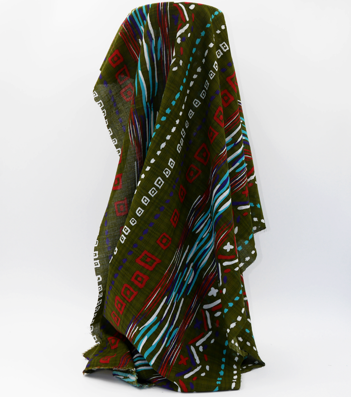 Printed Slub Cotton $12.00 p/m - Design #12