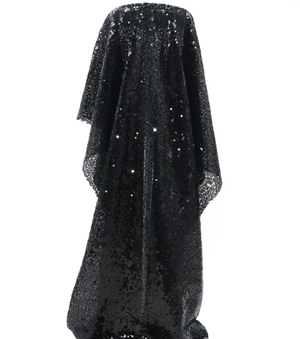 Polyester Mesh Sequins $25.00p/m - Black