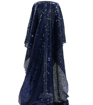 Polyester Mesh Sequins $25.00p/m - Navy