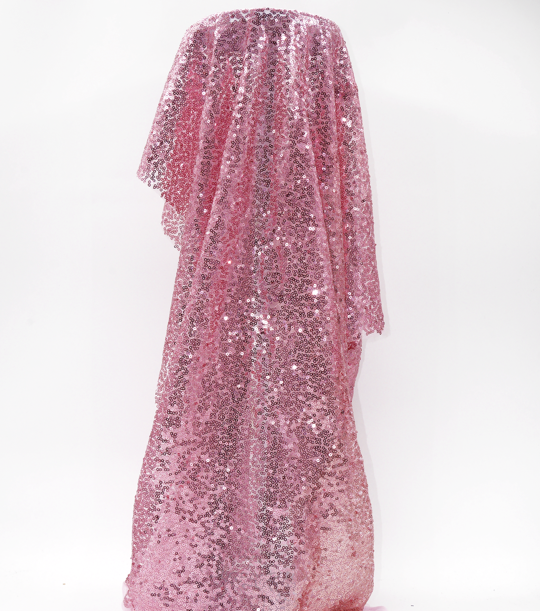 Polyester Mesh Sequins $25.00p/m - Pink