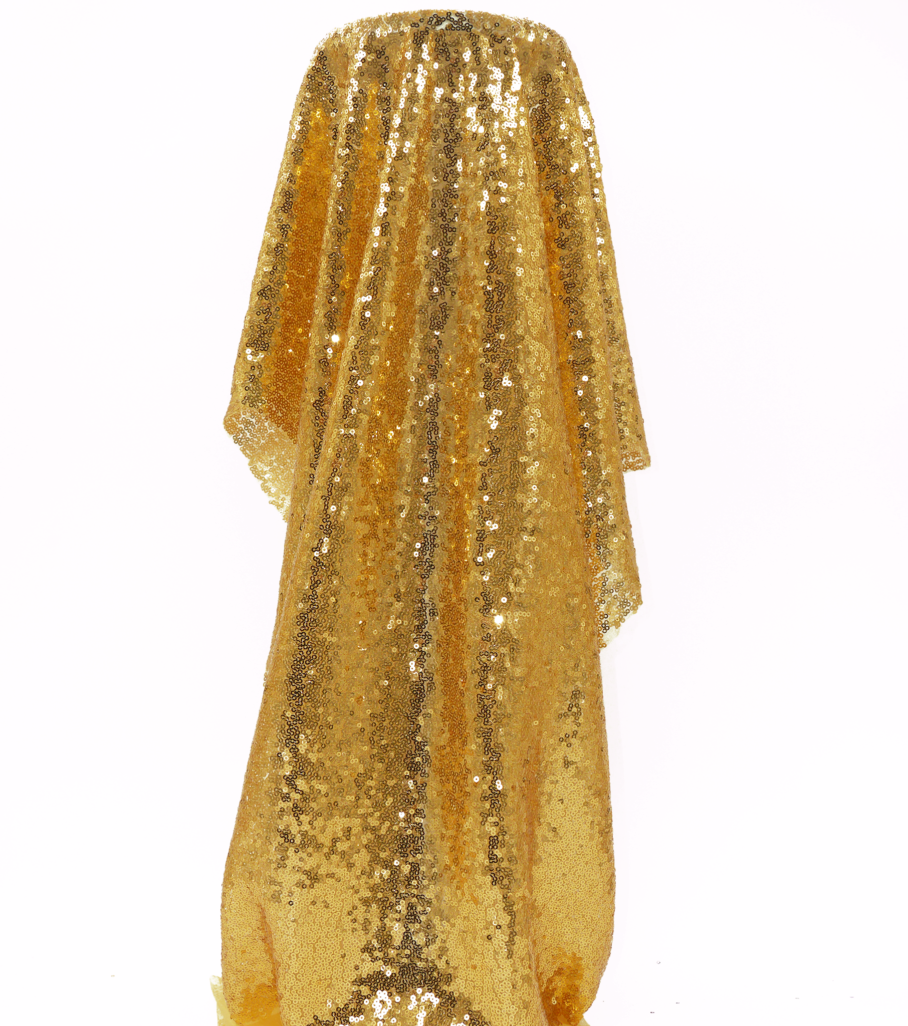 Polyester Mesh Sequins $25.00p/m - Yellow Gold