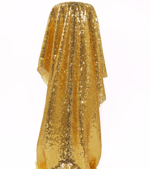 Polyester Mesh Sequins $25.00p/m - Yellow Gold