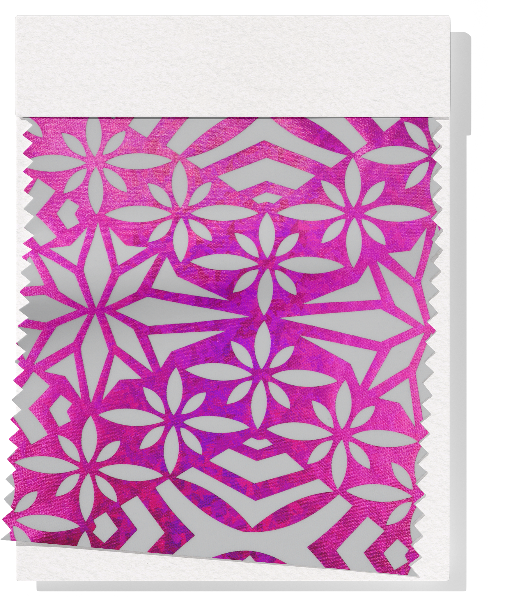 Stretch Polyester Pacific Print $12.00p/m Design #3- White & Pink
