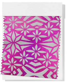 Stretch Polyester Pacific Print $12.00p/m Design #3- White & Pink