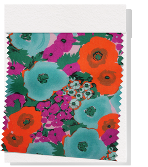 Cotton Print $18.00p/m - Summer in Italy (teal, purple, orange)