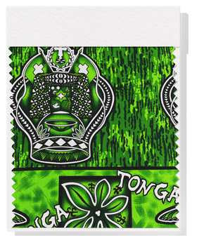 Cotton Dobby Pacific Tongan Print $9.00p/m - Design #1 Green
