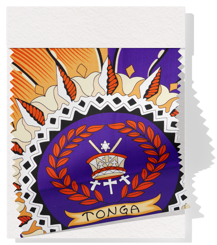 Cotton Dobby Pacific Tongan Print $10.00p/m - Design #2 Purple