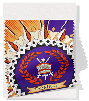 Cotton Dobby Pacific Tongan Print $9.00p/m - Design #2 Purple