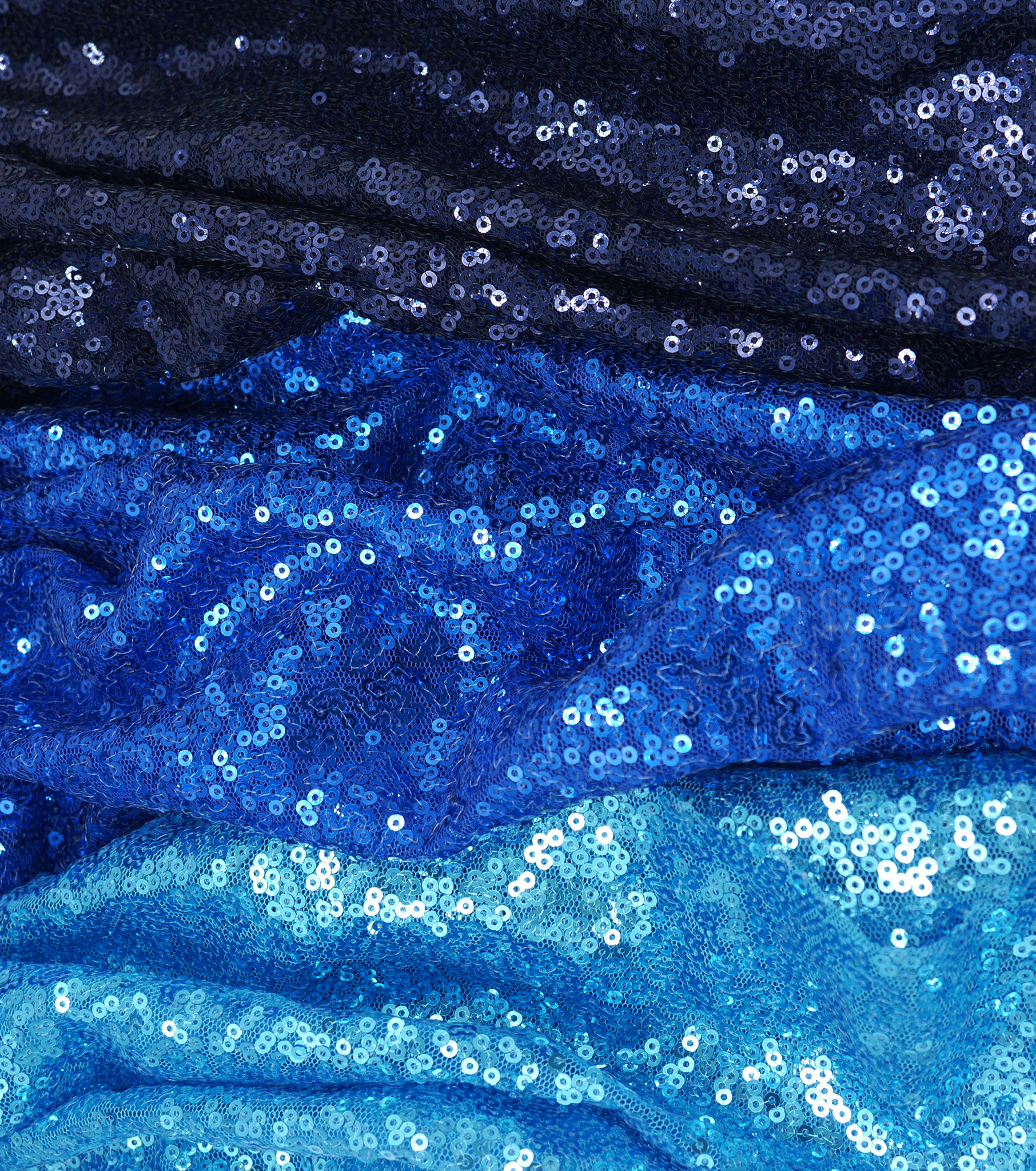 Polyester Mesh Sequins $25.00p/m - Navy
