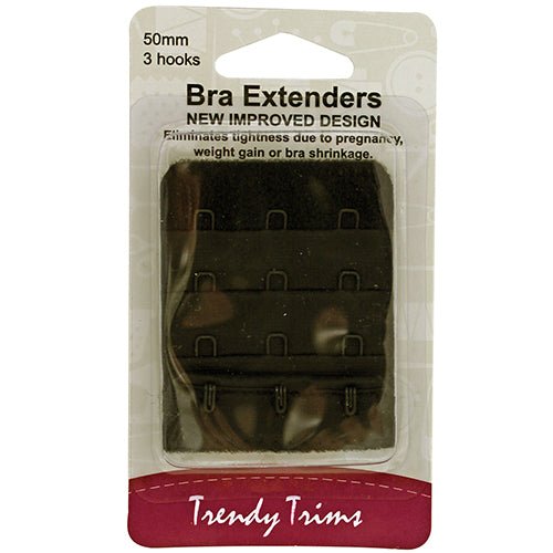 Bra Extenders 50mm - Black - The Fabric Shop