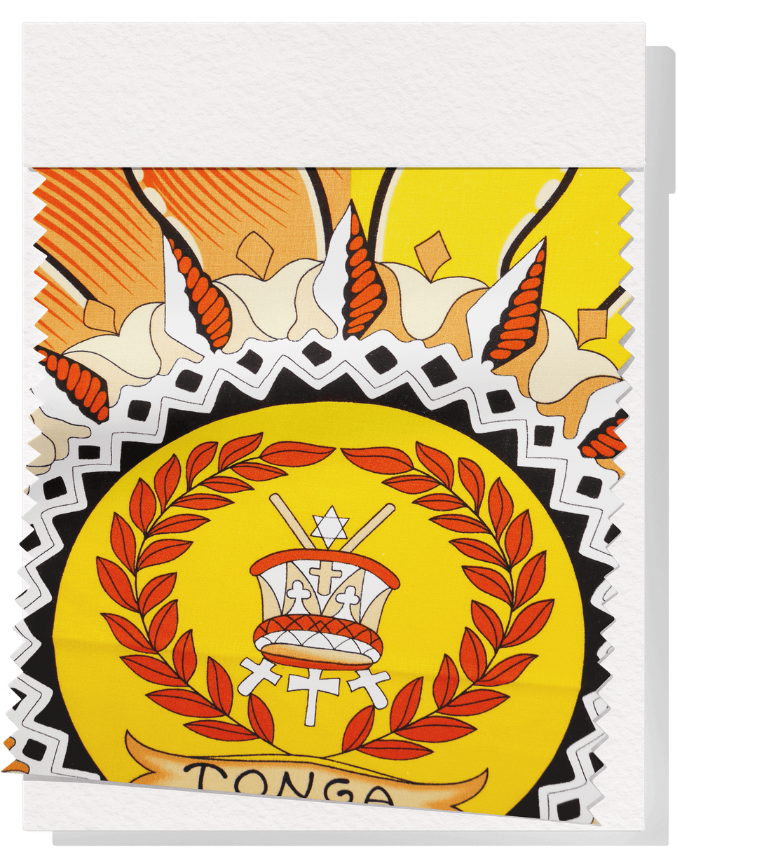 Cotton Dobby Pacific Tongan Print $10.00p/m - Design 2 Yellow - The Fabric Shop