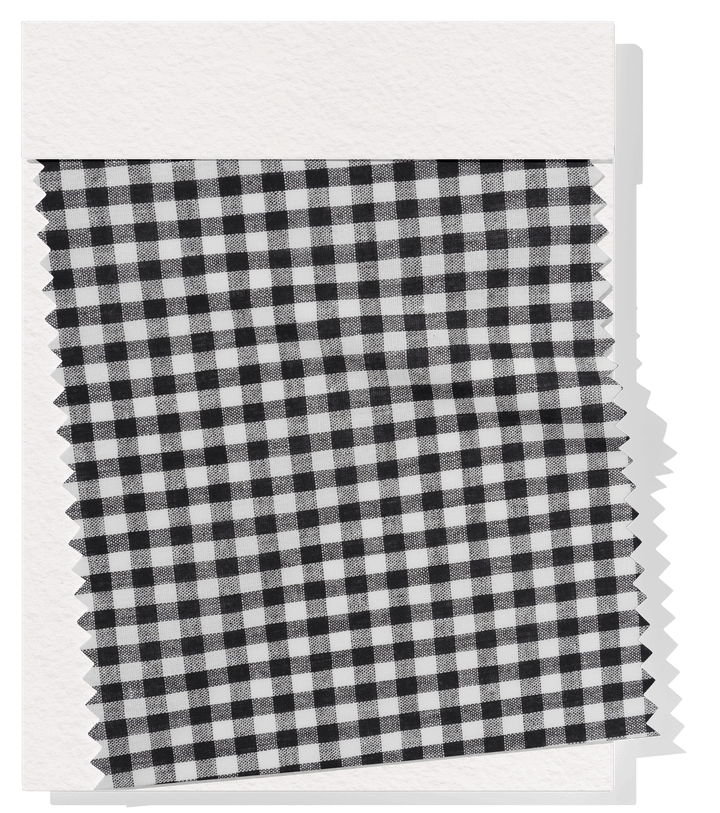 Cotton Gingham Print $14.00p/m - Black &amp; White (Small) - The Fabric Shop