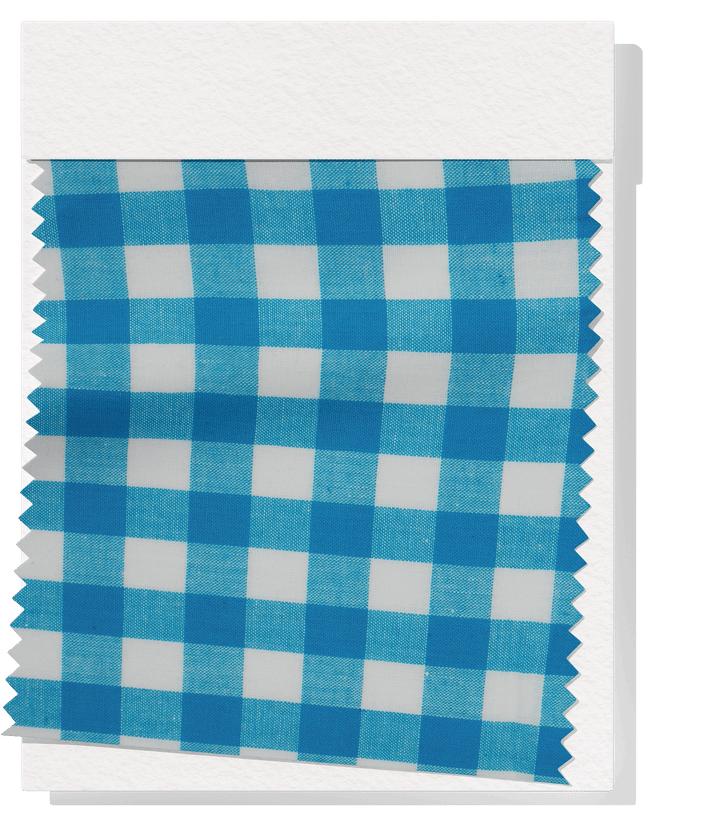Cotton Gingham Print $14.00p/m - Blue &amp; White (Large) - The Fabric Shop