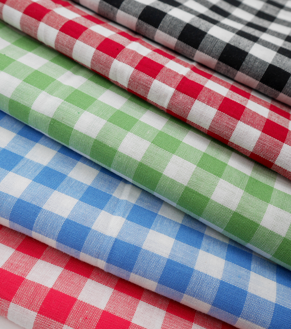 Cotton Gingham Print $14.00p/m - Blue & White (Medium) - The Fabric Shop