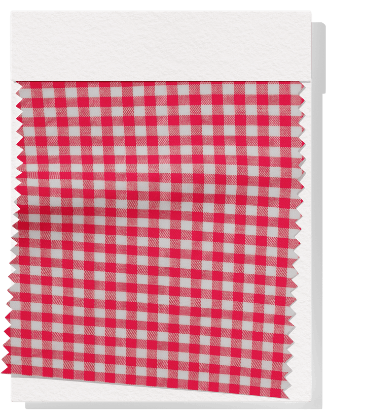 Cotton Gingham Print $14.00p/m - Cherry Red &amp; White (Small) - The Fabric Shop