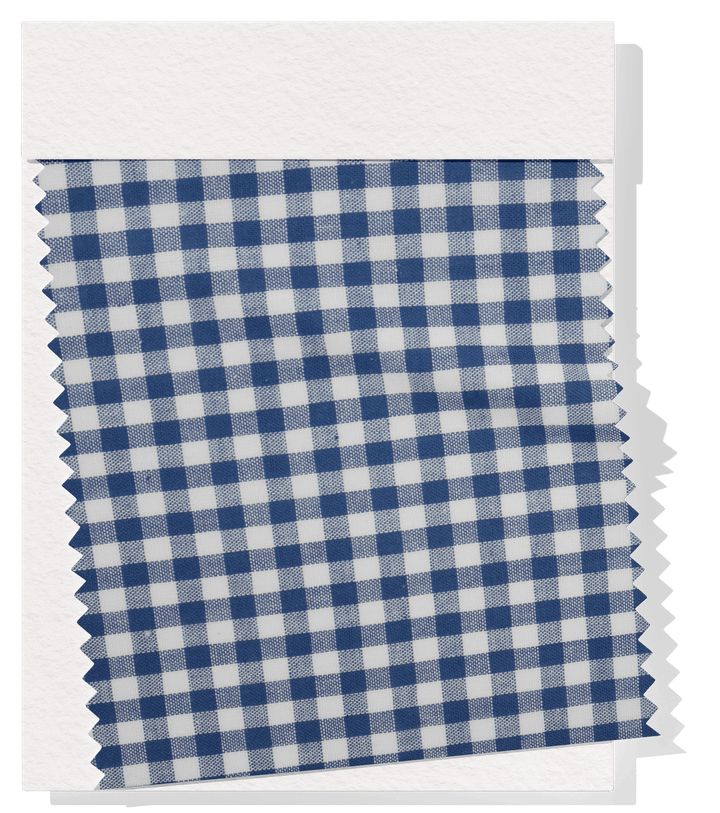 Cotton Gingham Print $14.00p/m - Dark Blue &amp; White (Small) - The Fabric Shop
