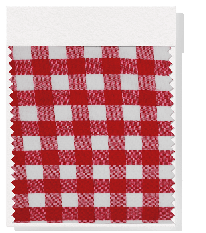 Cotton Gingham Print $14.00p/m - Red &amp; White (Large) - The Fabric Shop