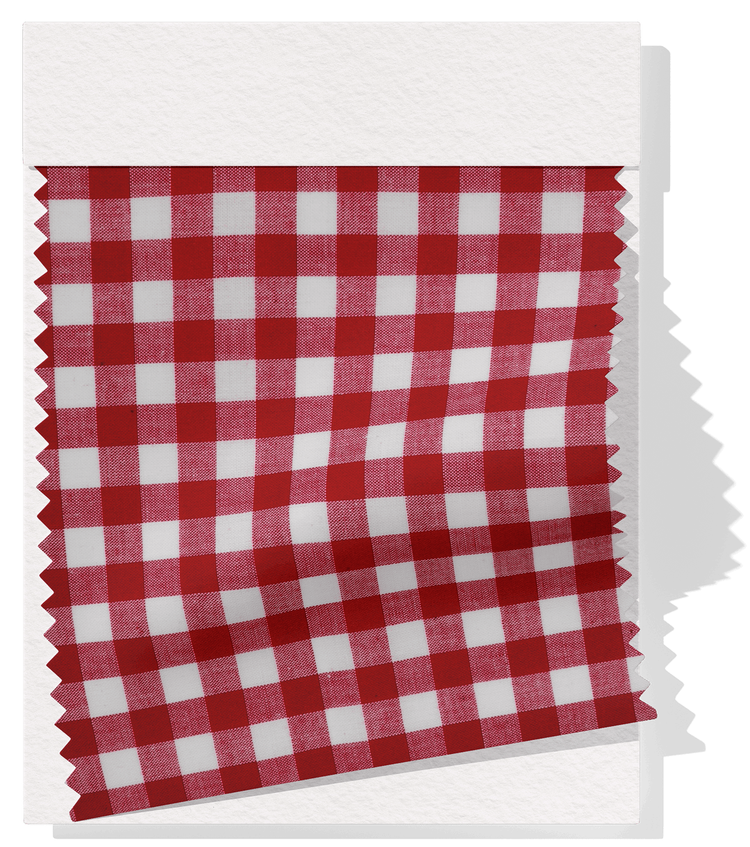 Cotton Gingham Print $14.00p/m - Red & White (Medium) - The Fabric Shop