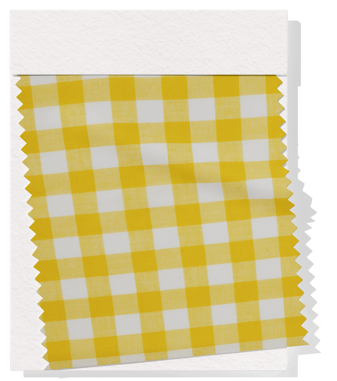 Cotton Gingham Print $14.00p/m - Yellow & White (Large) - The Fabric Shop