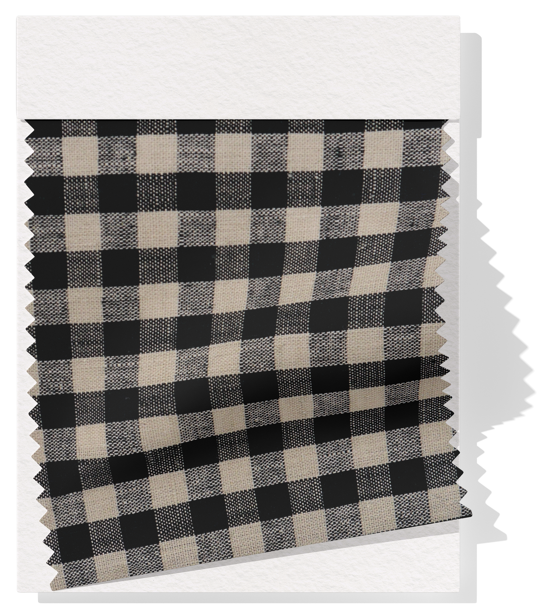 Linen / Cotton $24.00 p/m - Gingham Black & Beige