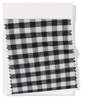 Linen / Cotton $24.00 p/m - Gingham Black & White