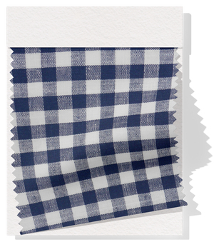 Linen / Cotton $24.00p/m - Gingham Blue & White