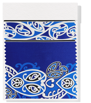 Cotton Maori Koru Design $8.00p/m - Blue