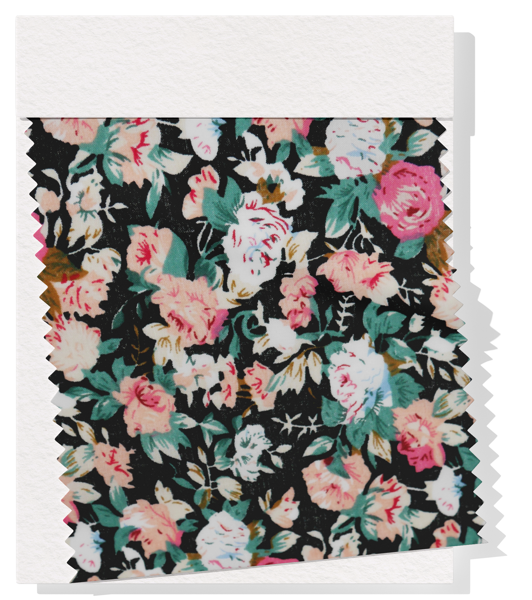 Printed Cotton Voile $12.00p/m - Black & Pink Design #3