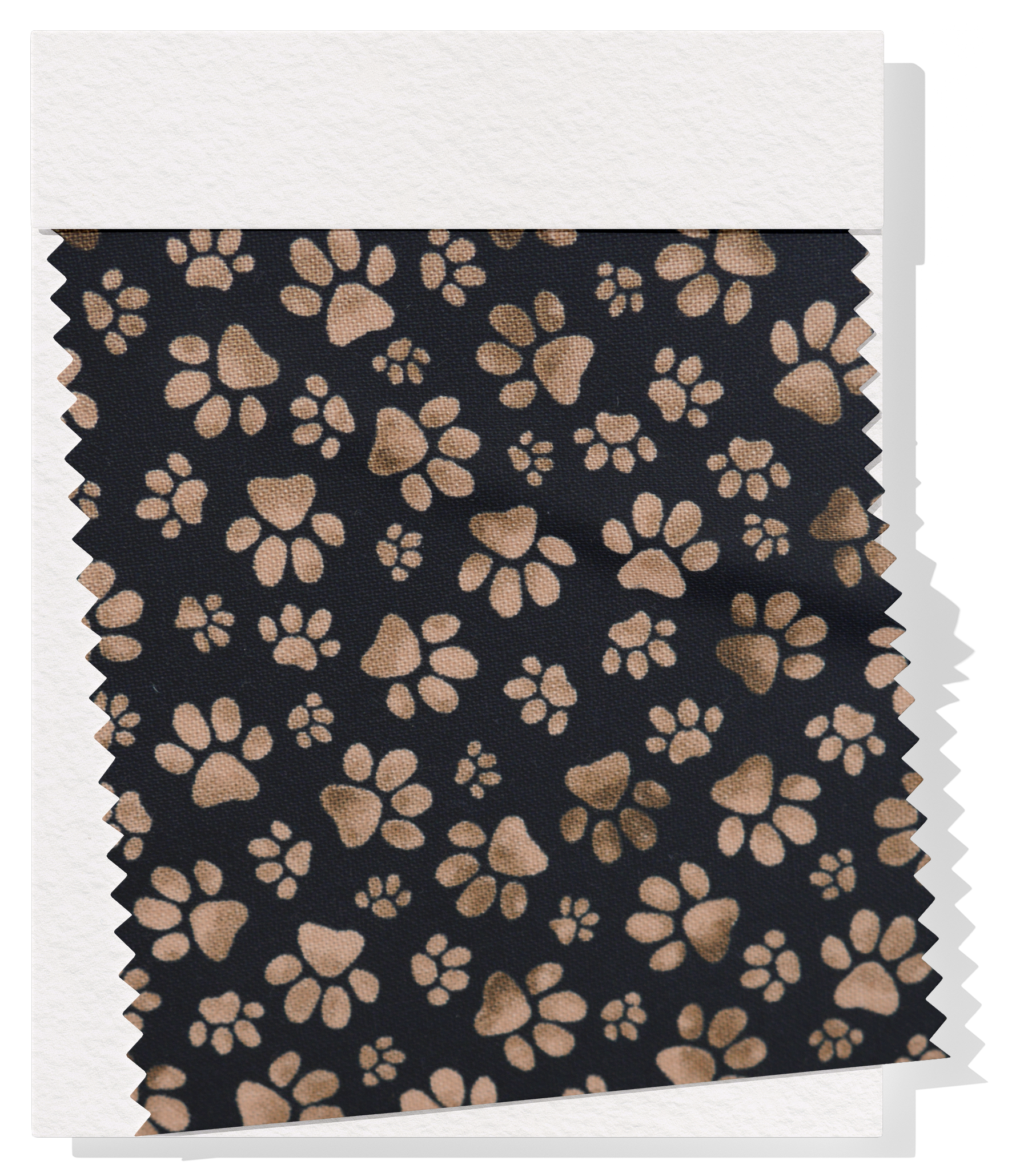 Craft Cotton $10.00p/m Dog Paws Black and Brown