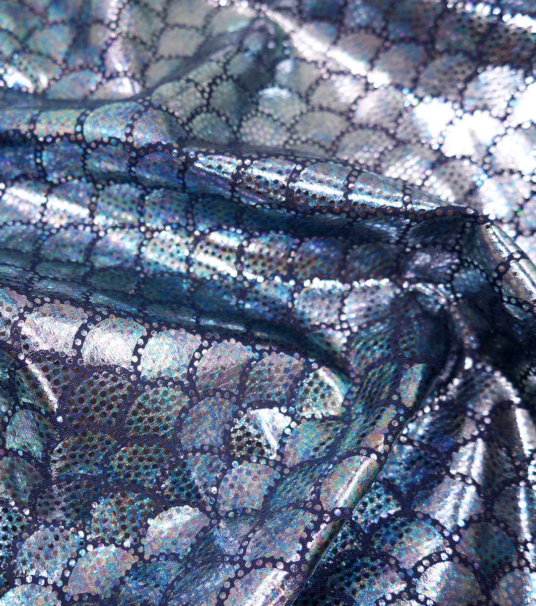 Holographic 4 Way Stretch Fabric $25.00p/m - Janet - The Fabric Shop