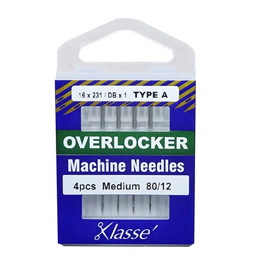 Klassé Overlocker Needles Medium 80/12 TYPE A - The Fabric Shop