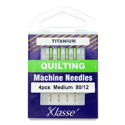Klassé Quilting Titanium Needles Medium 80/12 - The Fabric Shop