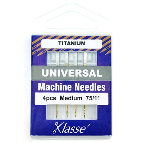 Klassé Universal Titanium Needles Medium 75/11 - The Fabric Shop
