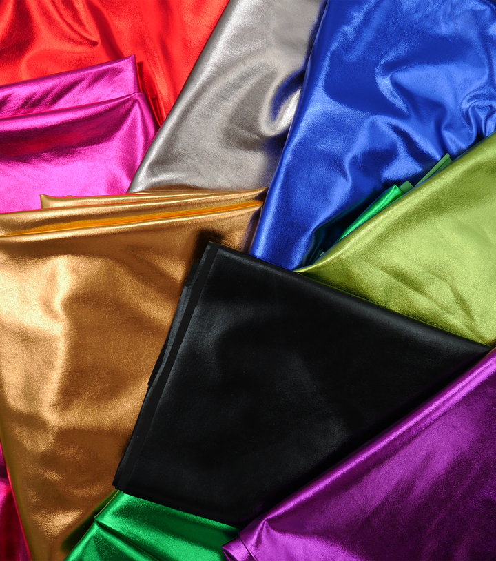 Metallic Liquid Lycra $18.00p/m - Lime - The Fabric Shop