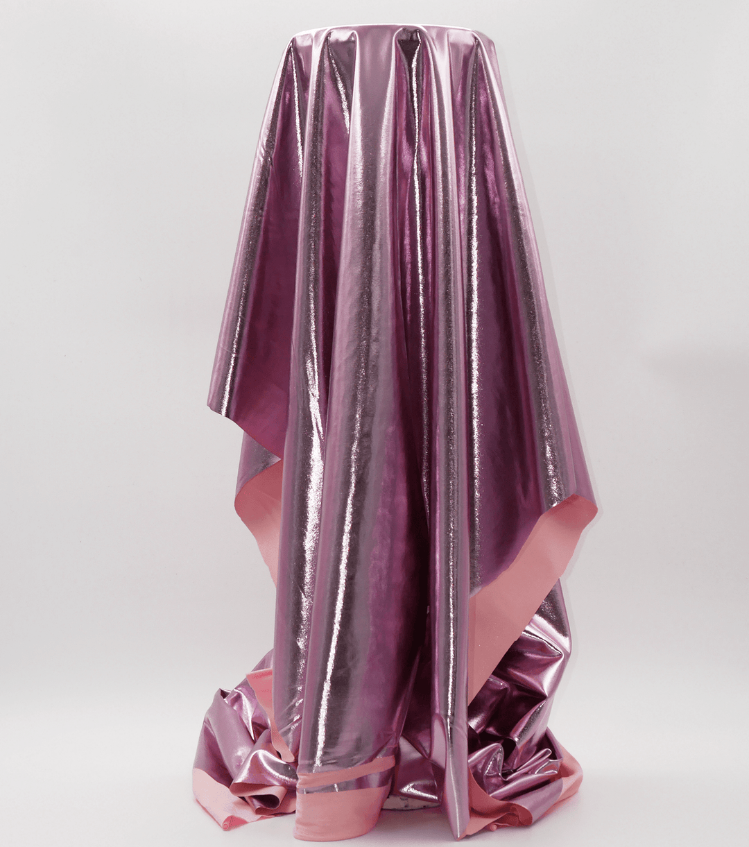 Metallic Liquid Lycra $18.00p/m - Pink - The Fabric Shop