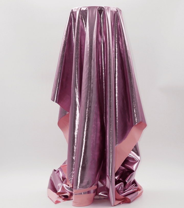 Metallic Liquid Lycra $18.00p/m - Pink - The Fabric Shop