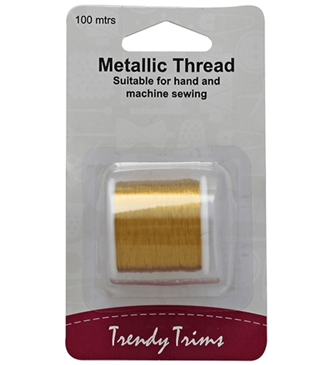 Metallic Thread 100m - Gold - The Fabric Shop