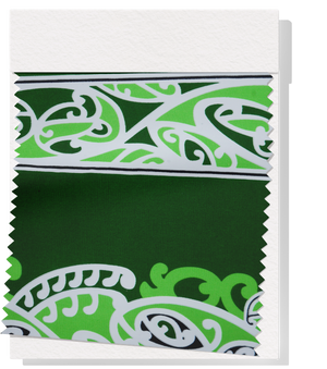 Cotton Maori Koru Design $8.00p/m - Green