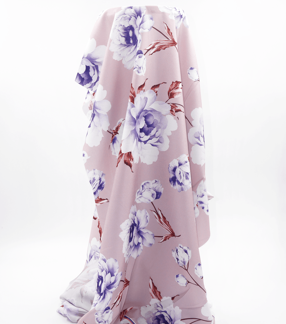 Printed Polyester $5.00p/m - Pink Floral (Online Only) - The Fabric Shop