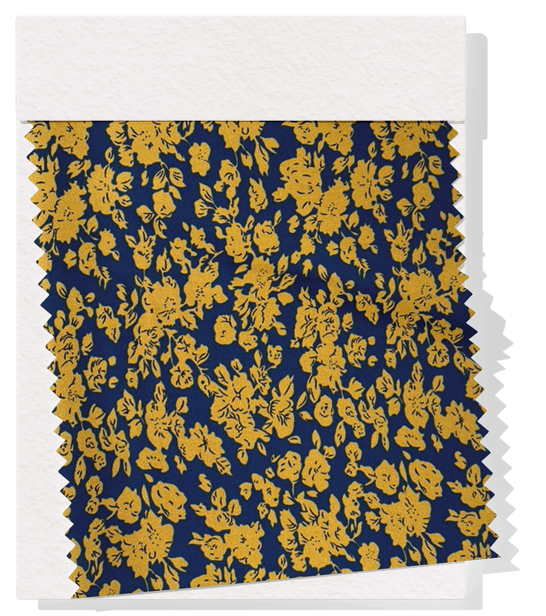 Printed Polyester $5.00p/m - Sono (Mustard) - The Fabric Shop